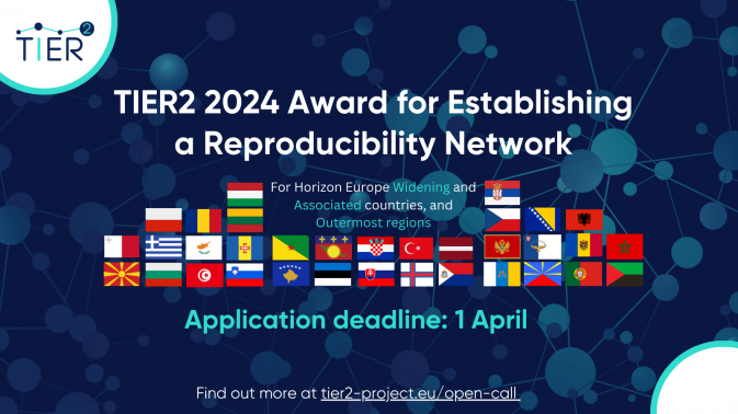 Now open: TIER2 2024 Award for Establishing a Reproducibility Network