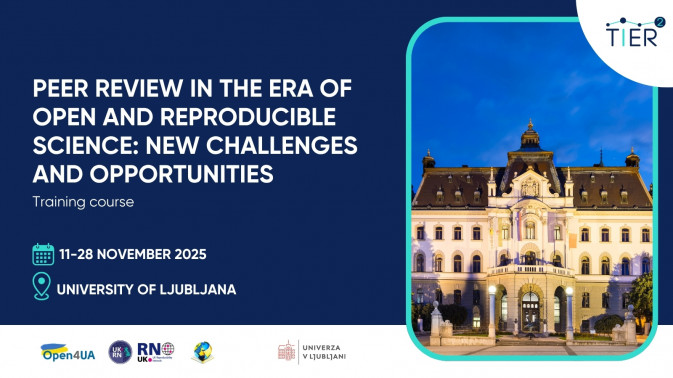 Training on peer review in the era of open science: Co-organised by the Ukrainian Reproducibility Network
